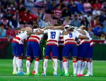El equipo antes de empezar el disputar el encuentro