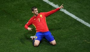 Morata celebrando el primero. Foto: El País (Getty)