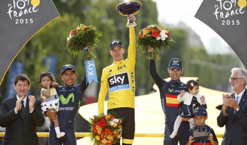 Ultimo podio, con Quintana, Froome y Valverde. Fuente: marca.com