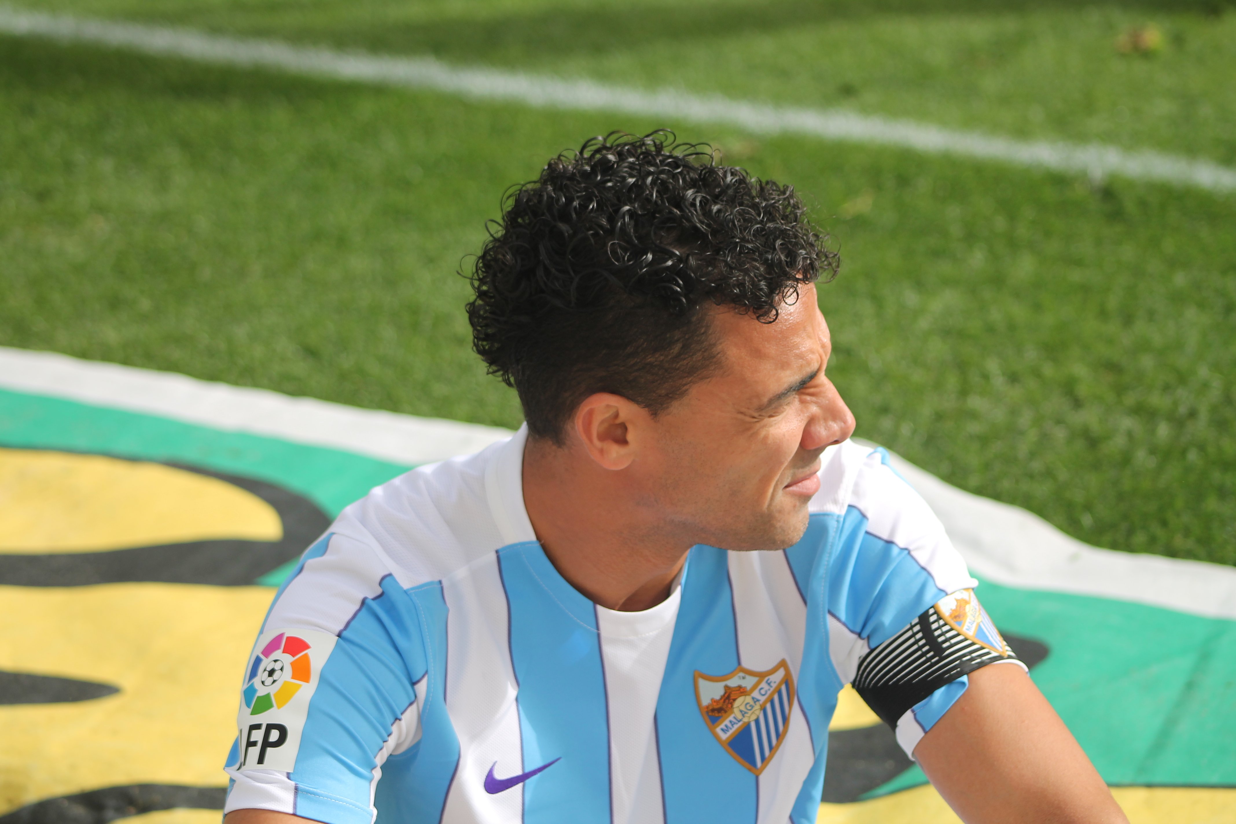 Weligton en la Rosaleda frente al Real Madrid. Foto: Sexto Anillo.