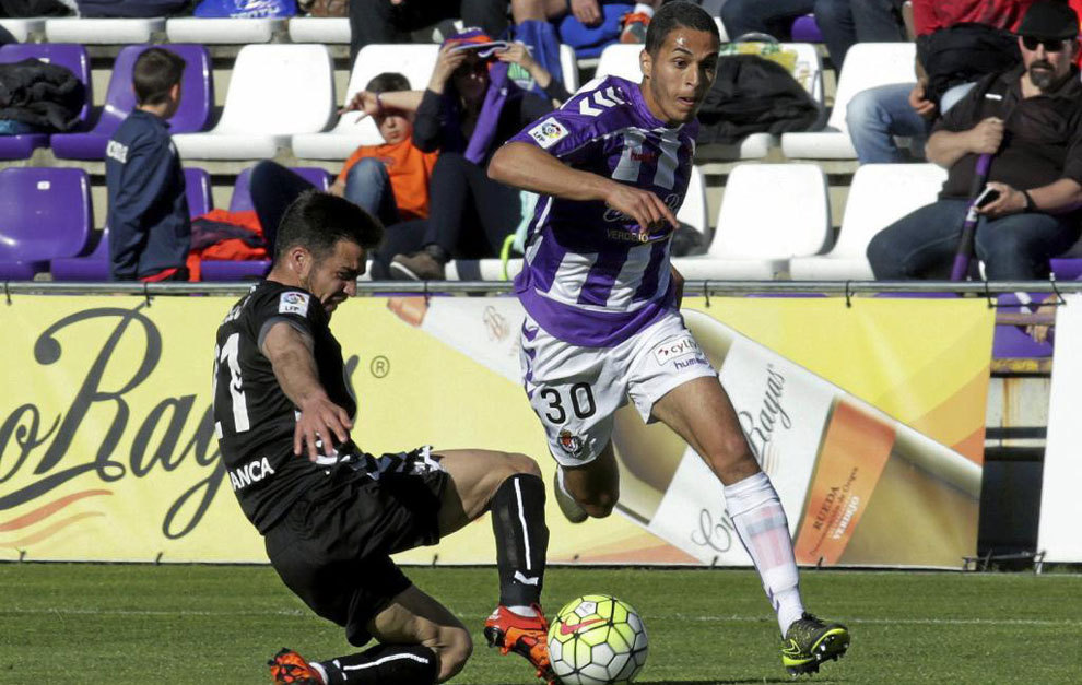 Anuar un lance del partido contra el C.D. Lugo (Foto: realvalladolid.es)