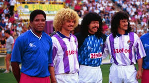 Maturana, Valderrama, Higuita y Leonel Álvarez en su etapa en el Real Valladolid (Foto: besoccer.com)