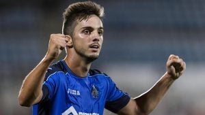 Sarabia celebrando un gol del Getafe (deportevalenciano.com)