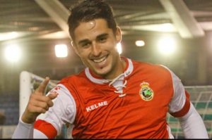 Juanpe en la época como jugador del Racing de Santander. Foto vía: la segundab.es