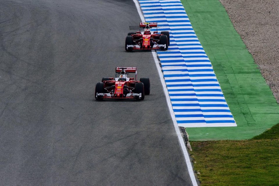 Los Ferrari durante los libres. //Fuente: Scuderia Ferrari
