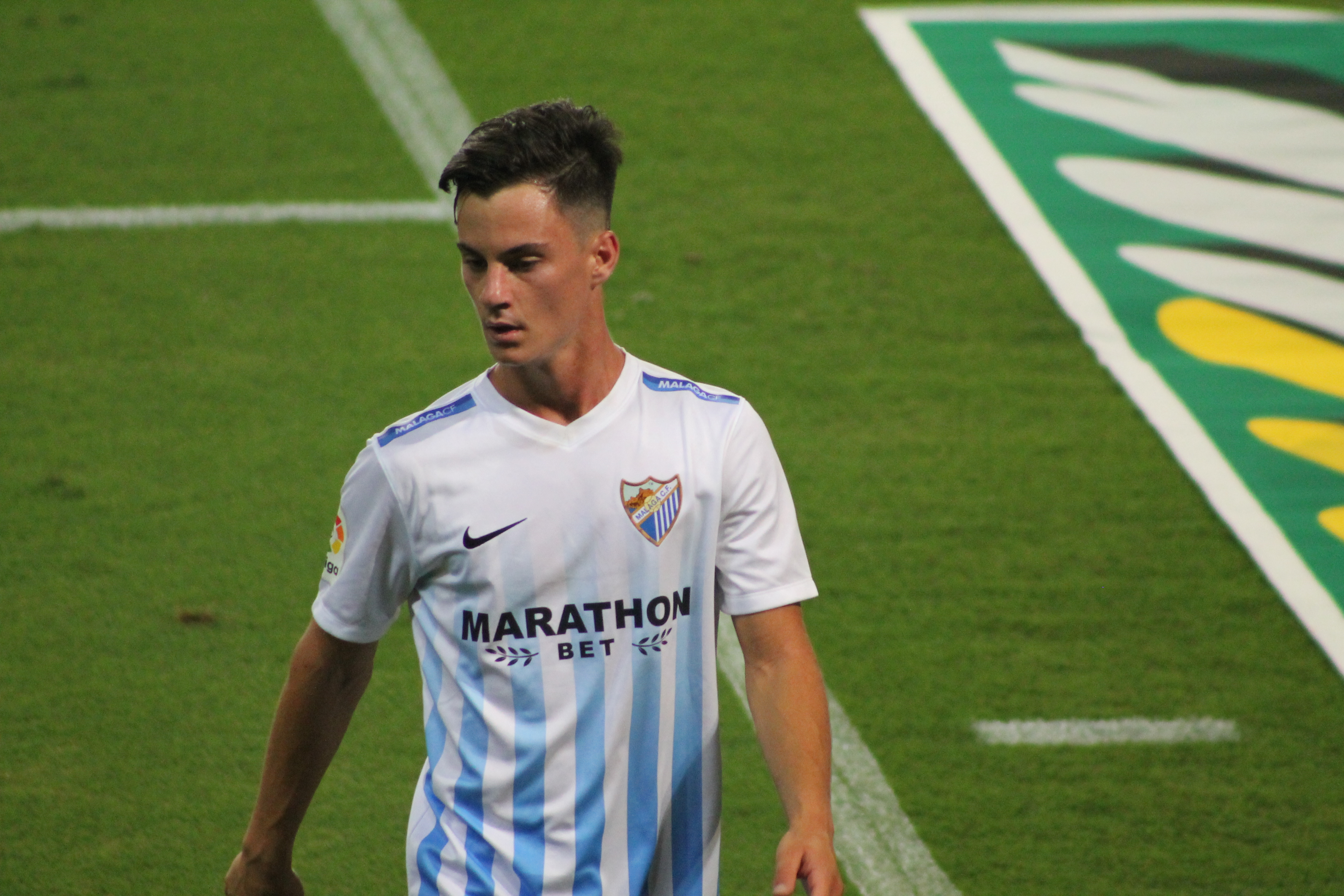 Juanpi autor del único gol malaguista. Foto Sexto Anillo.