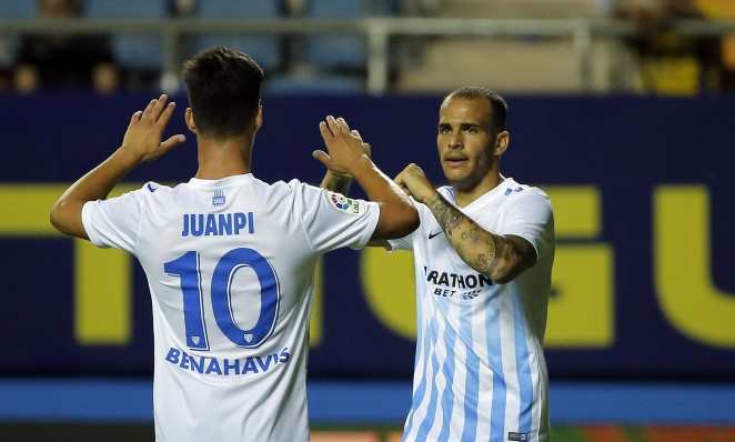Juanpi el más destacado del partido. Foto: MálagaCF