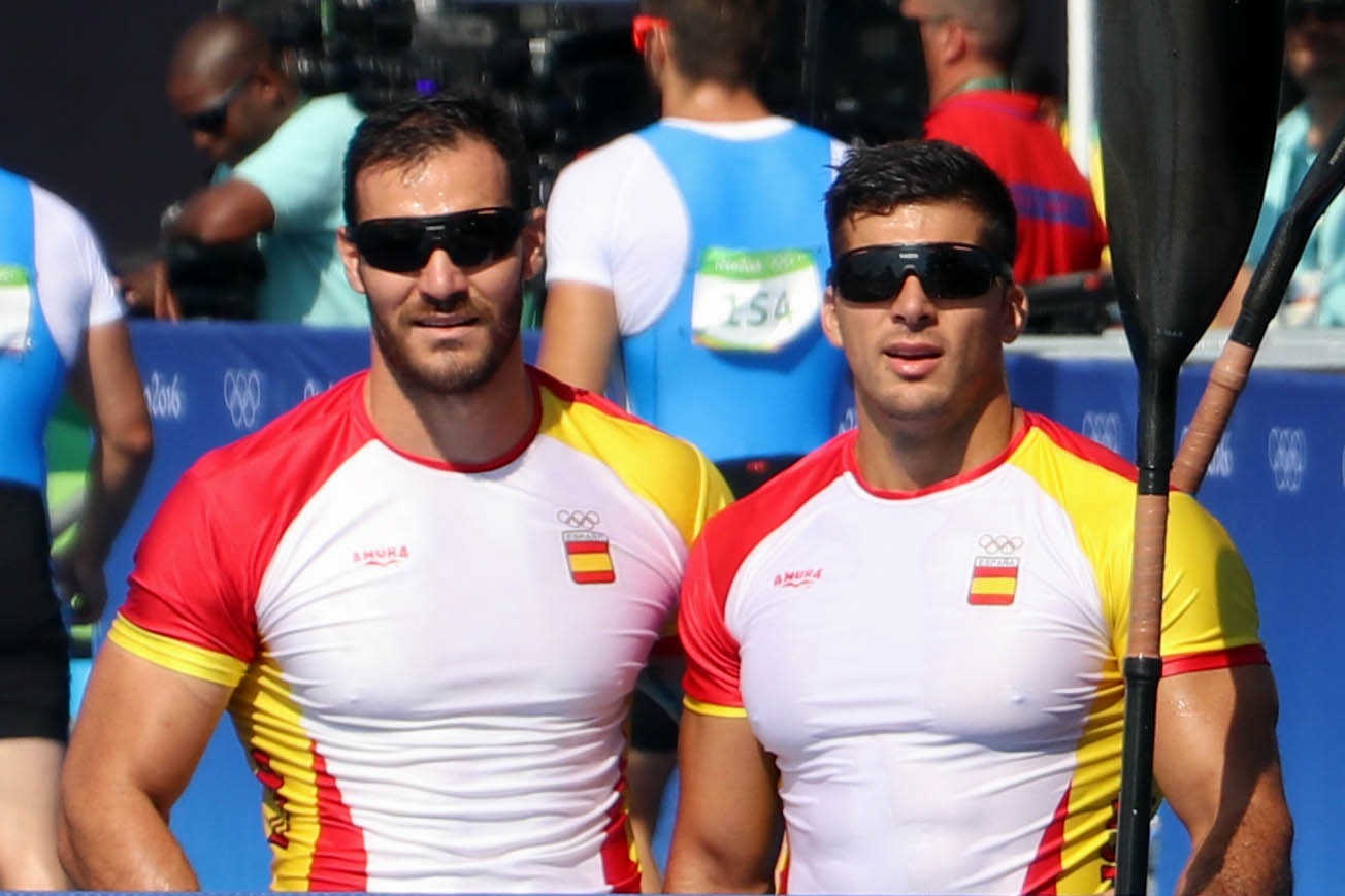 Saul y Isaac despues de la final. Foto Vía: Real Federacion Española de Piragüismo