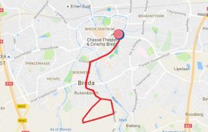 Recorrido de la 2ª Etapa con salida y llegada en Breda. Vía: @tinkoff_team