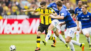 Pulisic el mejor jugador del encuentro (foto vía bundesliga.de)