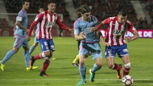 Lance del pasado Girona-Mirandés donde el exblaquiazul Aurtenxe fue el heroe burgalés en Girona vía www.marca.com
