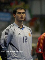 Posando con la camiseta de España en 2005