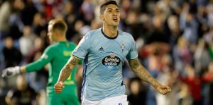Pablo 'el Tucu' Hernández celebrando su gol (www.farodevigo.es)