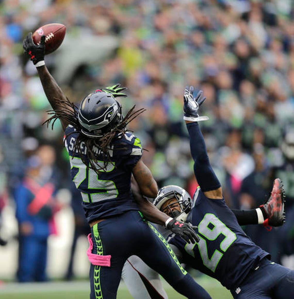 Sherman y Thomas firmaron la jugada grande al final del partido (seahawks.com)