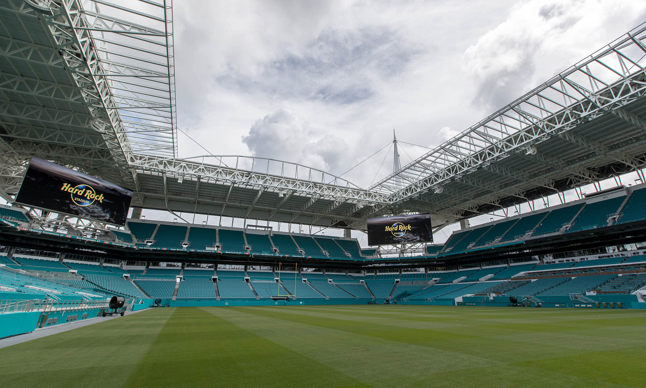 Miami Dolphins' home to be named Hard Rock Stadium in Miami Gardens, Florida on August 17, 2016. (Allen Eyestone / The Palm Beach Post)