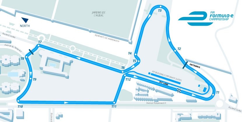 El trazado para el ePrix de Marruecos. Foto: fiaformulae.com