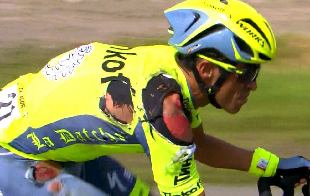 Contador durante el Tour. Foto vía marca.com