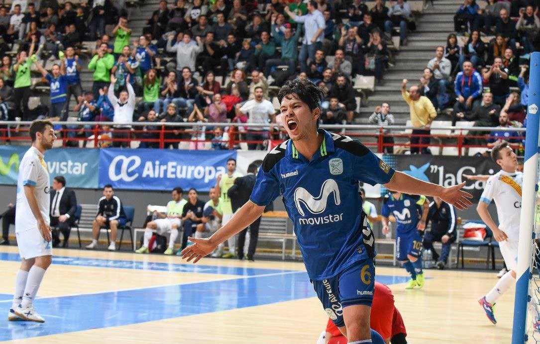 Dani celebrando su gol. Foto vía Sandra Santiago (Movistar Inter)