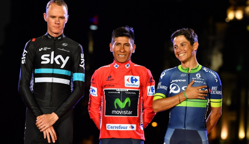 El podio de la Vuelta a España 2016. Fuente ciclismoafondo.es