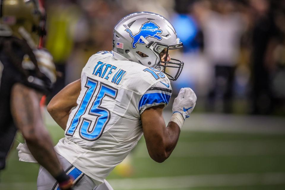 Golden Tate puso la sentencia con una recepción de 66 yardas adentrándose en la end zone. Fuente: detroitlions.com