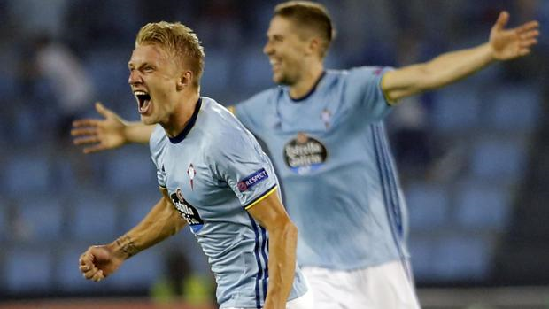 Wass celebra su gol de falta en la ida (Vía ABC)