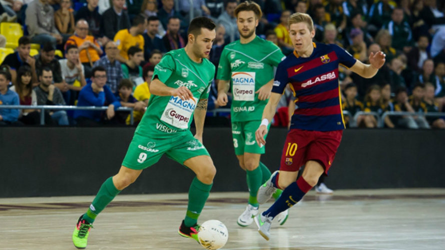 Dani Saldise, Rubi y Bateria, en el FCB-Magna Gurpea del año pasado | Foto vía: www.navarra.com