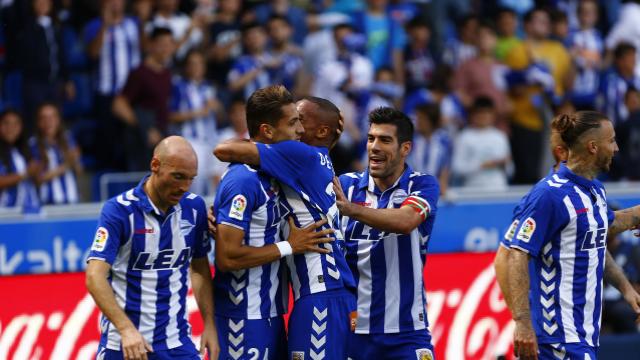 Celebración del segundo gol local. Imagen: Laliga.es