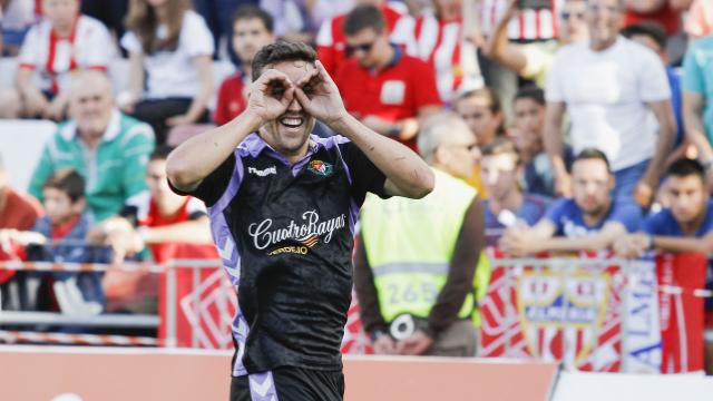 Celebración de uno de los goles pucelanos. Foto: laliga.es