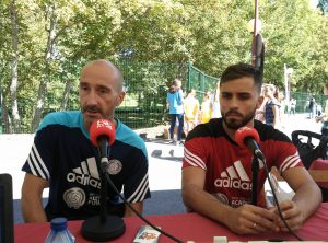 Usín y Eseverri en la presentación de su Academia