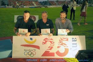 #campeonatodeespañaabsoluto 25 años después de #barcelona92 son justamente homenajeados las leyendas del Olimpo atlético: #antoniopeñalver, #fermincacho, Juan #carloshiguero