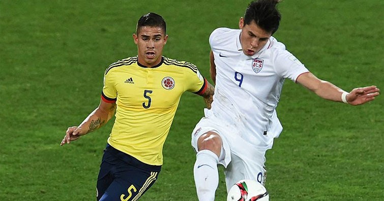 Juan Quintero con la selección colombiana sub-20 en el mundial de 2015 en Nueva Zelanda (Foto: FIFA.com)
