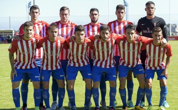 Primer XI inicial del Sporting B esta temporada (Foto: Real Sporting)