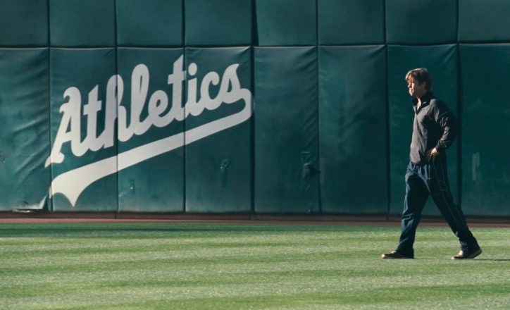 Estadística avanzada en tenis. Imagen de Moneyball (2011) película protagonizada por Brad Pitt
