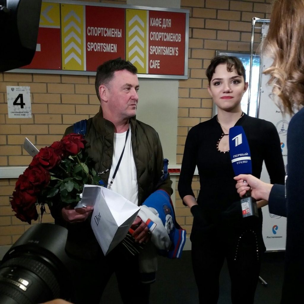 Brian Orser y Evgenia Medvedeva