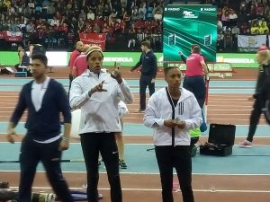 Aquí están las estrellas del triple salto Yulimar Rojas, Ana Pelotero, ambas entrenadas por el pentacampeón dl mundo Iván Pedroso que volaron hasta los 14,92 m y 14,37 m respectivamente.