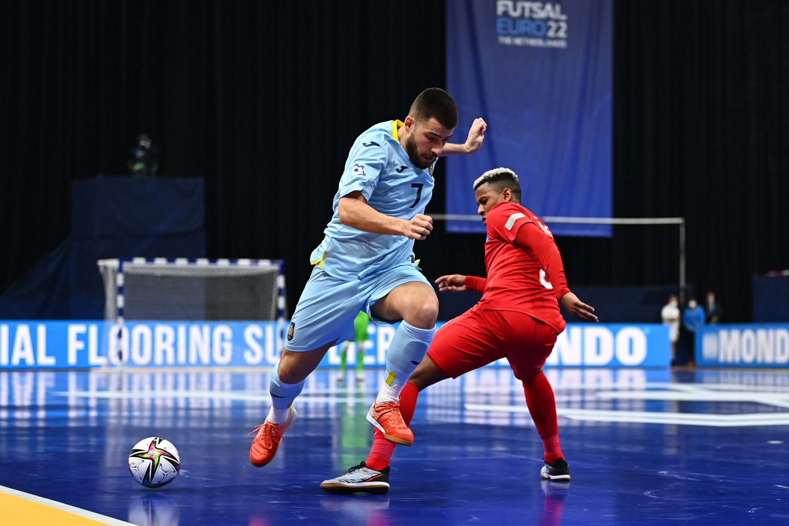 Imagen del partido entre España y Azerbaiyán  Fuente: UEFA Futsal