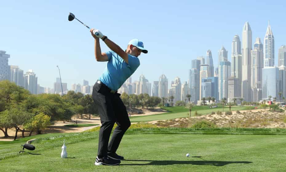 Sergio García en el tee de salida del torneo Dubai Desert Classic es nombrado con uno de los jugadores de golf españoles que triunfan en Suecia