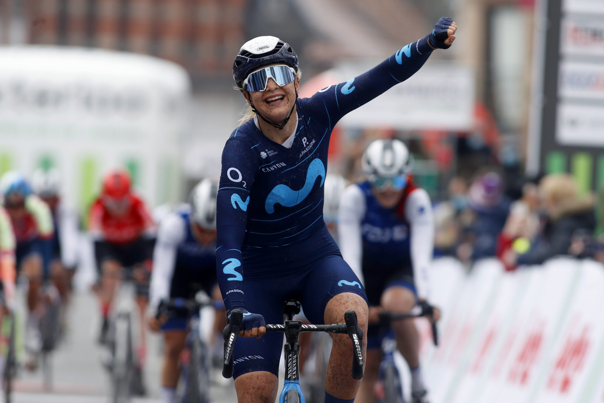 Le Samyn Des Dames 2022 - 11th Edition - Quaregnon - Dour 99,4 km - 01/03/2022 - Emma Norsgaard (DEN - Movistar Team) - photo Rafa Gomez/SprintCyclingAgency©2022