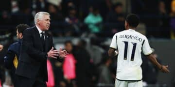 Carlo Ancelotti y Rodrygo