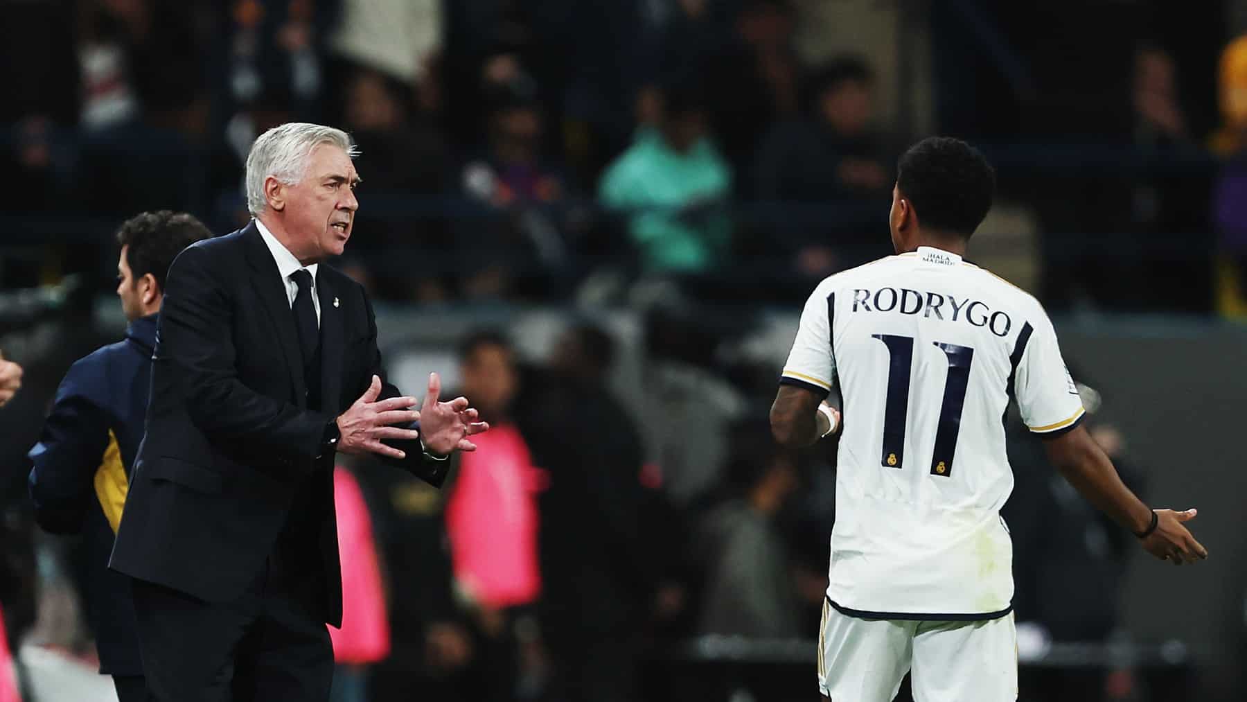 Carlo Ancelotti y Rodrygo