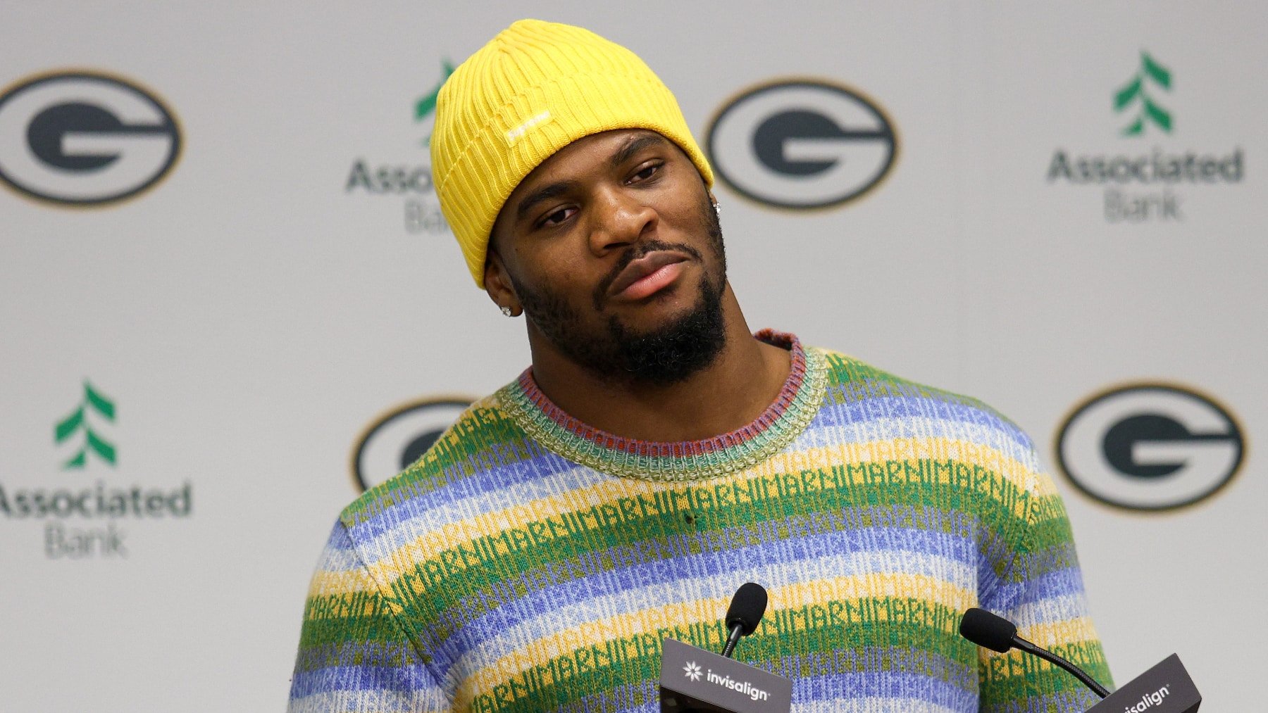 Micah Parsons es presentado con los Green Bay Packers.