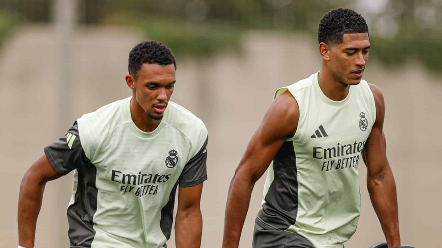 Trent y Bellingham entrenamiento Real Madrid