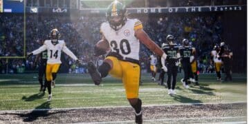 Jaylen Warren hace historia en Pittsburgh: de agente libre a líder indiscutible del ataque terrestre